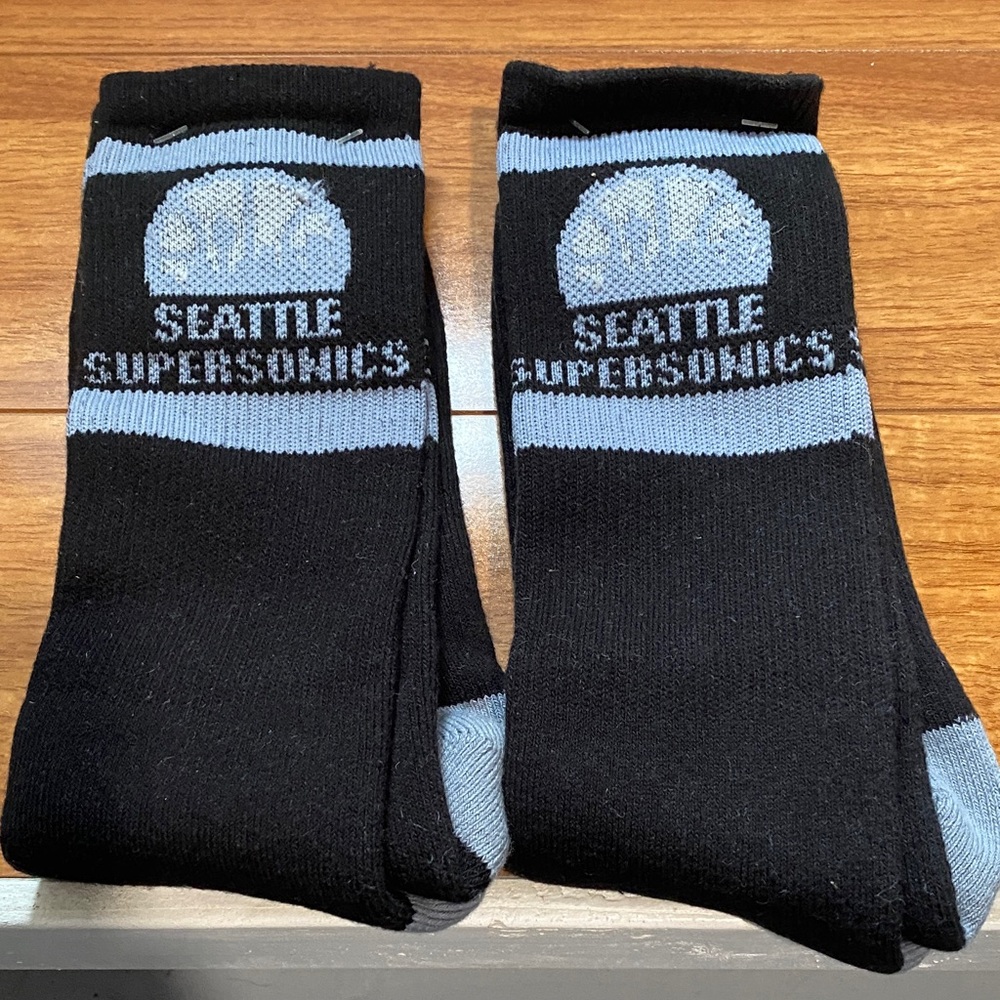 NBA Seattle SuperSonics Black and Gray Socks